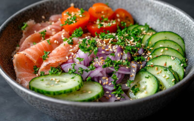 Bowl Fresco de Salmón Ahumado y Pepino