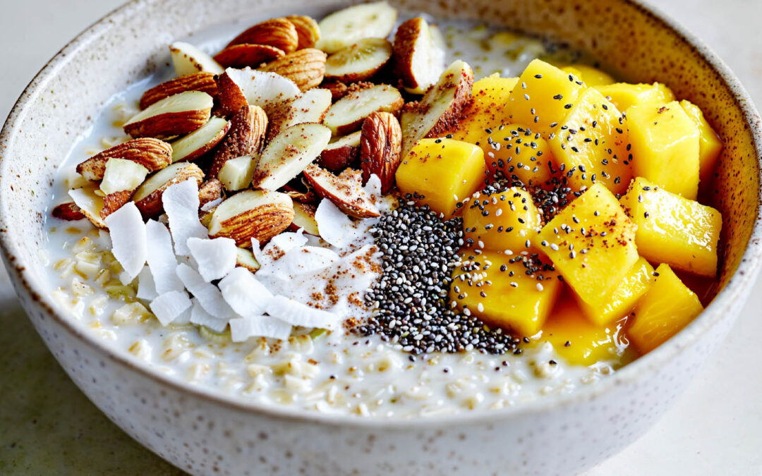 Avena Nocturna con Mango, Coco y Chía